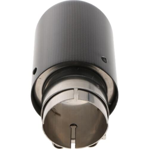 In:63mm Out:89mm Rear Carbon Fiber Exhaust Tip Muffler Pipe Black-Matt
