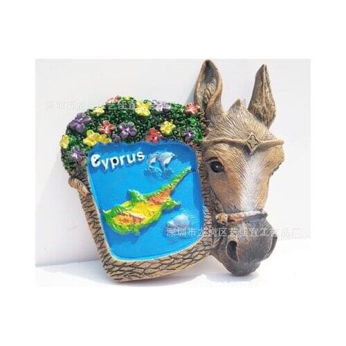Cyprus donkey Resin Fridge Magnet