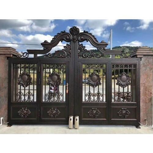 Metal detector fingerprint security swing anti-theft remote access grill gate for balcony lock control panel