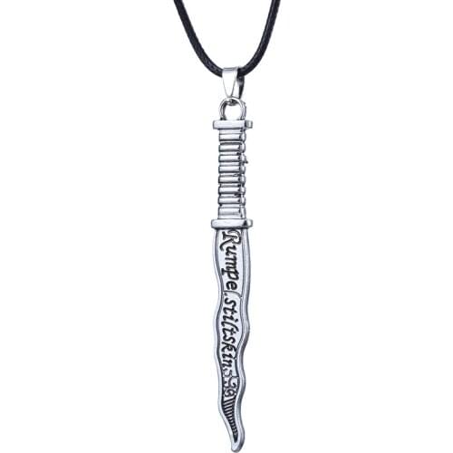 Fashion Jewelry New Snow White Once Upon A Time Rumpelstiltskin Dagger Pendant Necklace For Women