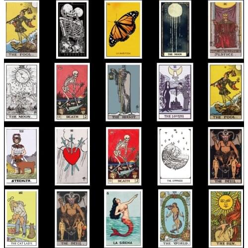 10/50/60Pcs/Pack Tarot Card Graffiti Stickers Divination Sticker For Luggage Laptop Refrigerator Motorcycle Skateboard Pegatinas