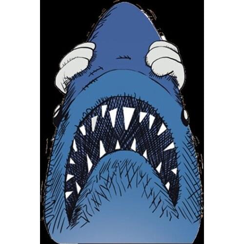 Cartoon animals Patch deal with it Clothes Heat Transfer Shark with eyes on Iron on patches for clothing Diy Cute 3D Stickers