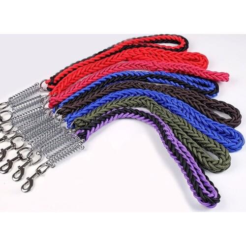 Pet Dog Lead Leash Walking Jogging Outdoor Training Leashes Short Spring Explosion-proof Dog Lead Belt for Large Dogs