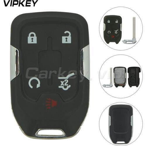 Remotekey HYQ1EA 4+1 button for Chevrolet Suburban Tahoe 2015 Replacement smart car key shell case