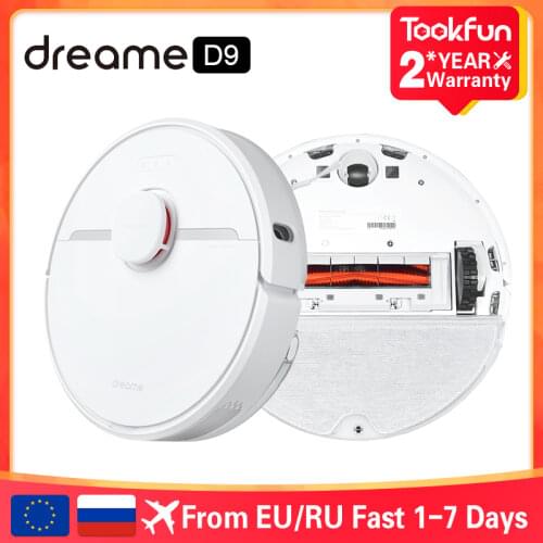 2021 Dreame D9 Robot Vacuum Cleaner for home Sweeping Washing Mopping 3000PA cyclone Suction Dust MIJIA APP WIFI Smart Planned