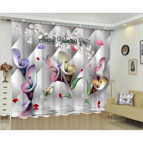 Girl Bedroom Curtain Luxury Blackout 3D Window Curtains For Living Room Customized size Drapes Cortina Rideaux Cushion cover