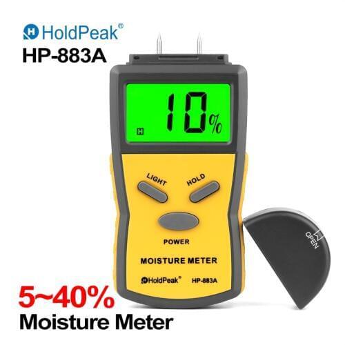 RZ Wood Moisture Meter Digital Handheld Wood Humidity Hygrometer Timber Damp Detector Measure Range 5%-40% Wood Moisture Monitor