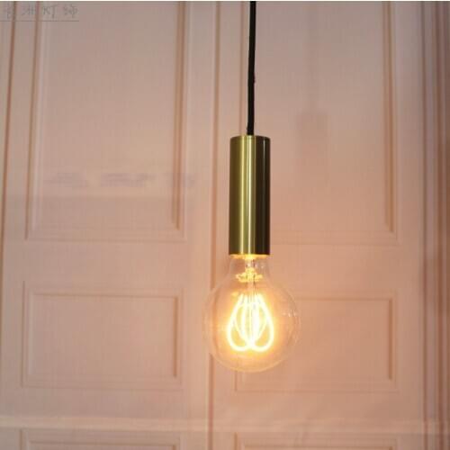 Northern Denmark droplight contracted droplight brass lamp cap lamp of bedroom kitchen pendant light