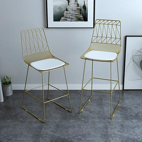 Nordic Bar Stool Chair Combination Leisure Table Chair Iron Chair Gold High Chair Coffee Chair Barber Chair Dining Chair