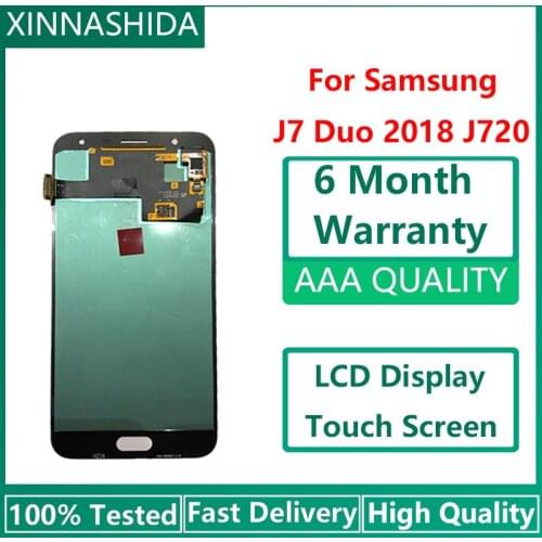 Super AMOLED LCD For Samsung Galaxy J7 Duo 2018 J720 J720F SM-J720F SM-J720M SM-J720F/D Display Touch Screen Digitizer Assembly