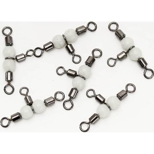 3 Way Fishing Rolling Barrel Triple Swivels Bearing Connector Solid Ring Fishing Fishing Tackle Accessory