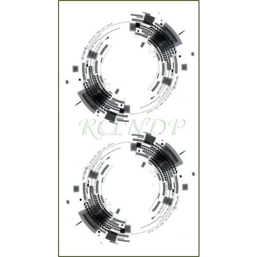 Waterproof Temporary Tattoo Sticker Circle Element Motion Track Geometric Pattern Flash Tatoo Fake Tatto Art for Men Women