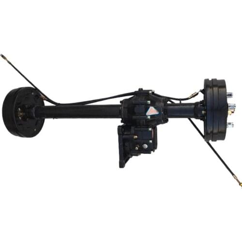 The rear axle assembly of Electric three-and-four-wheel vehicle is refitted with universal integral disc brake drum and brake