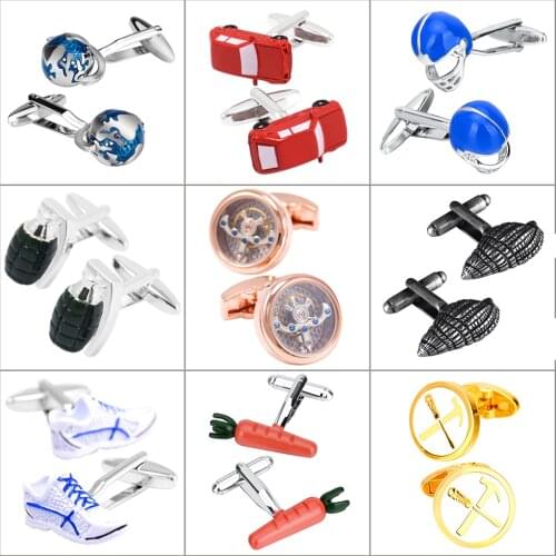 30 Styles Mixed Fashion Novelty Cufflinks for Mens French Shirt Sleeve Cuff buttons Whoelsale&Retail