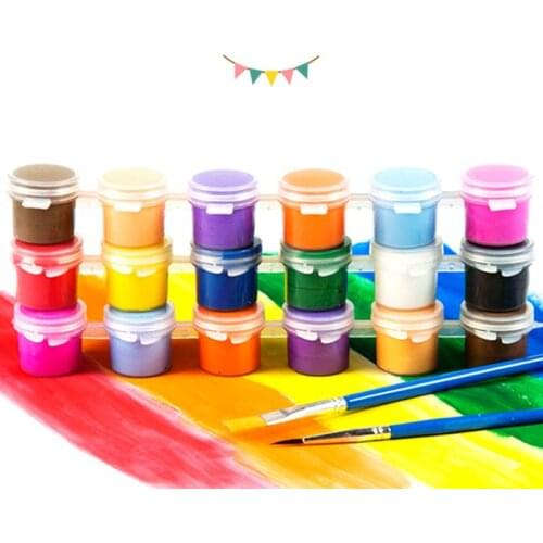 1 Set 3ml/5ml Hand-painted Acrylic Paint Children Safe Painting Pigments Kindergarten DIY Art Graffiti Pigment Set