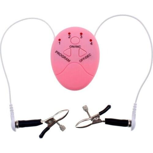 1 Pair Electric Shock Sex Products Nipple Clitoris Stimulator Electrical Climax Breast Sex Toys For Women Female