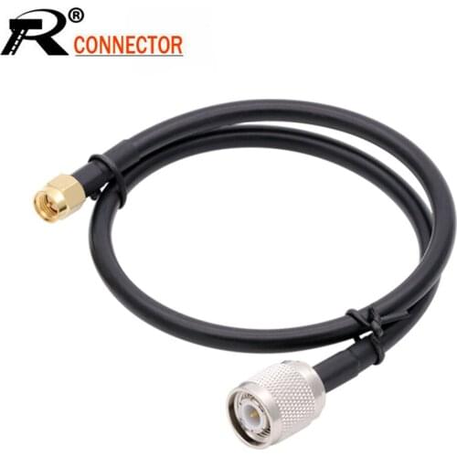 1PC 30CM 12" SMA Male To RP TNC Male Coaxial RF Cable Connector with Cable RG58 For Antenna Intercon/WIFI/GSM/3G/GPS/4G Module