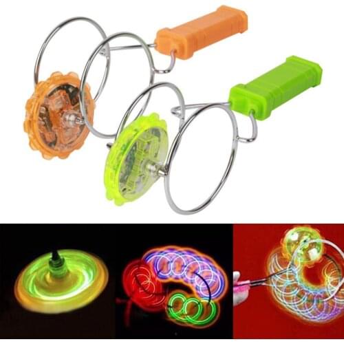1 Pcs Light-up Magnetic Gyro Wheels Funny Flashing Light Spin Toy for Kids M09