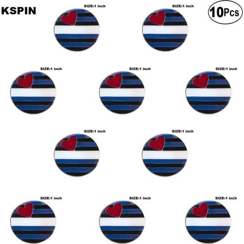 Leather Pride Lapel Pin Flag badge Brooch Pins Badges 10Pcs a Lot