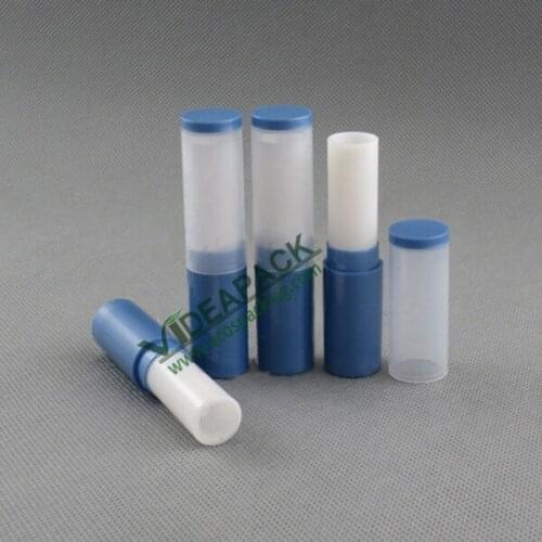 100 pcs 4g plastic pearlescent blue lipstick tubes lipstick tube lipstick pipe container DIY
