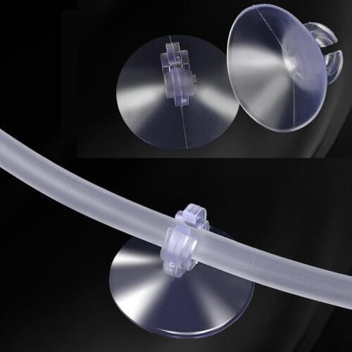 10x Aquarium Fish Tank Suction Cup Sucker Holders for Air Line Tube Hose Pump Fixing Clip Accessories Elastic Easy To Install