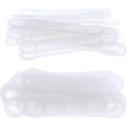 20Pcs Clear Non-Slip Silicone Clothes Hanger Grips Clothing Hanger Strips Home