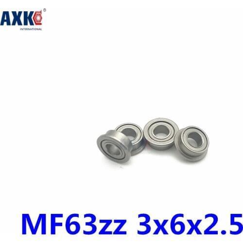 2019 Rushed 100pcs The Common Quality Flanged Bearing 3x6x2.5 Mm Mf63zz(3*6*2.5) Miniature Flange Deep Groove Ball Bearings