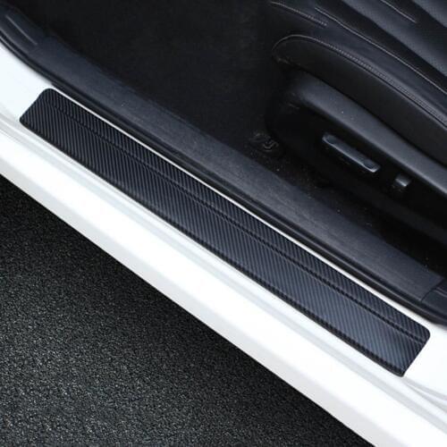 4Pcs/Set Universal Car Styling Sticker 3D Carbon Fiber Door Sill Scuff Plate Guards Door Sills Protector Car Accessories