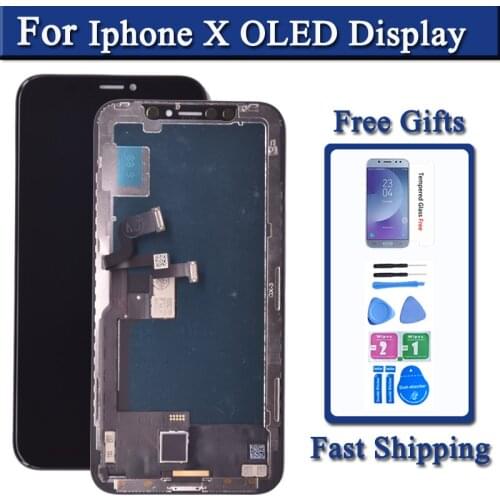 AAA+++ LCD For iPhone X OLED With 3D Touch Digitizer display Screen Digitizer Replacement Assembly Repairment