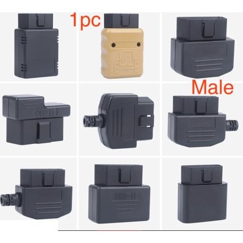 Car OBD2 Bluetooth OBD Interface Plug 16pin Connector Male Head Retrofit J1962M OBDII Shell housing