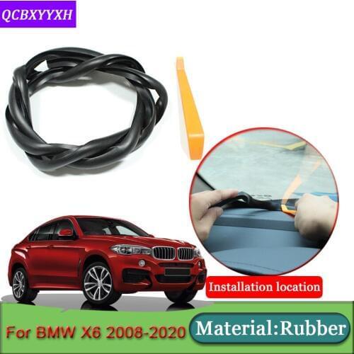 Car-styling For BMW X6 2008-2020 Rubber Anti-Noise Soundproof Dustproof Car Dashboard Windshield Sealing Strips Car Accessories