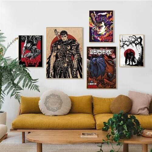 Berserk Japan Anime Poster Wall Art Canvas Painting Posters and Prints Wall Picture Room Decorative Home Decor