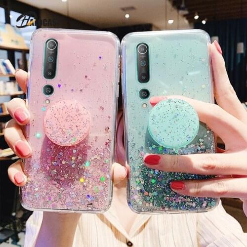 Bling Glitter Case For Xiaomi Poco F2 Pro Cases For Xiaomi Redmi Note 9 Pro 8t 9s 7 K30 10x Mi Note 10 Lite 8 9 Pro SE A3 Cover