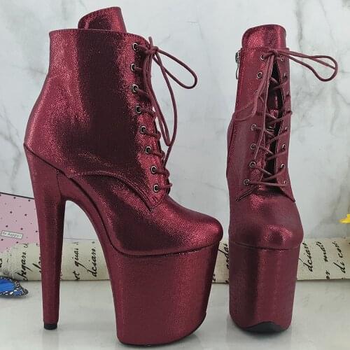 Leecabe 20CM/8inches Pole dance shoes High Heels Pole Dance boot