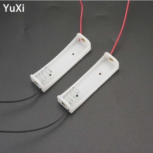 5Pcs White Plastic AA Size Power Battery Storage Case Box Holder with Leads 1 Slots AA Size Power Battery Storage Case Box