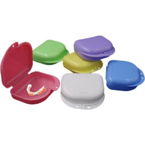 Denture Bath Box Case False Teeth Storage Container Boxes Plastic Dentures Cleaner Artificial Tooth Organizer Tools freeshipping