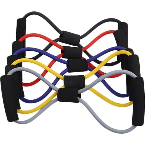 8-Shape Resistance Band Gym Workout Yoga Elastic Tube Rope Fitness Equipment Pilates Sport Training Workout Elastic Bands