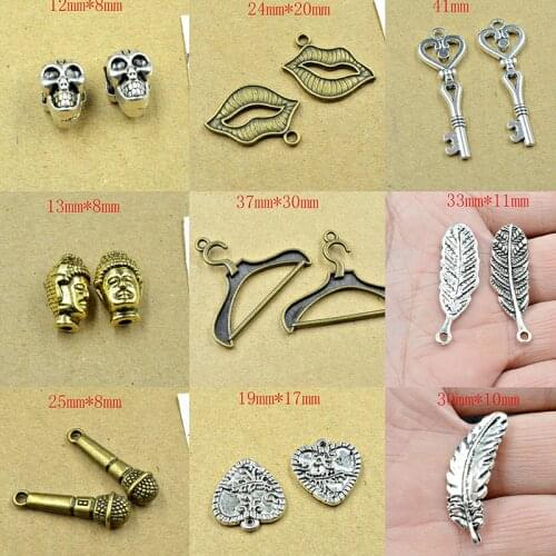 FLTMRH 4PCS 33*12mm Charms infinity symbol connectors Tibetan Silver Plated Pendants Antique Jewelry Making DIY Handmade