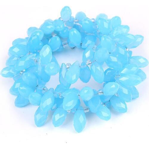 Cross Hole Water Droplets 6x12mm 100pcs/lot Crystal Glass Drop Bead Colorful With Hole Beads for Earring Jewelry Making Crystals