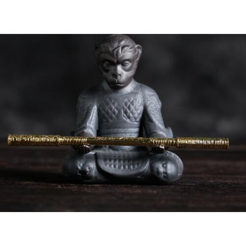 Creative Monkey Clay Tea Ornaments Mahatma Return Car Decoration Tea Set Tea Ceremony with Zero Clay Tea Pet Mini Tea Set