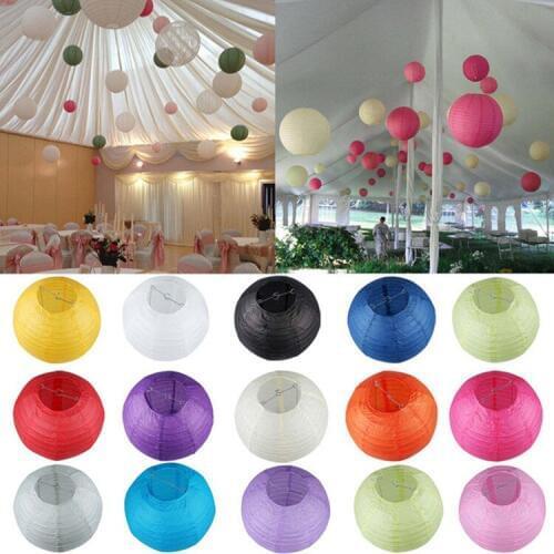 Hot sale 16 Inch 40cm White Paper Lanterns Chinese Paper Ball Lampion For Wedding Party Event Birthday Ceremony Decor supplies