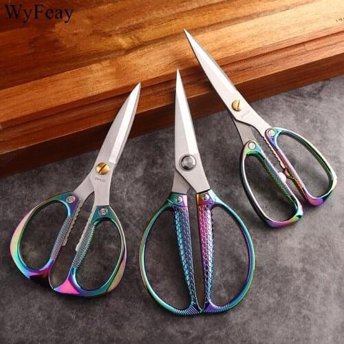Multicolor Professional Sewing Strong Scissors Tailors Scissors Embroidery Household Kitchen Tailor Scissors Thread Fabric Tool