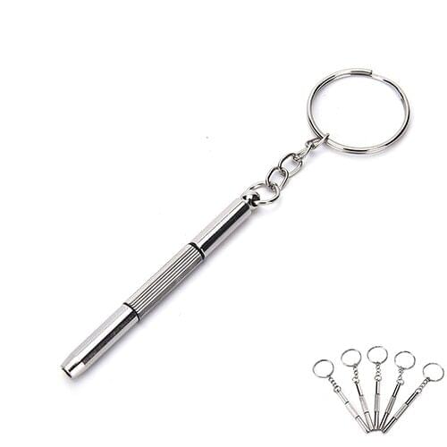 1/5pcs Multifunction Eyeglass Screwdriver 3-in-1 Home Sunglass Eyeglass Cellphone Watch Repair Keychain Screwdriver Tool