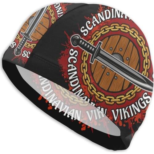 Mens Lothbrok Swimming Caps Scandinavian Vikings Vikings Bath Cap Swimwear For Swim in the Pool