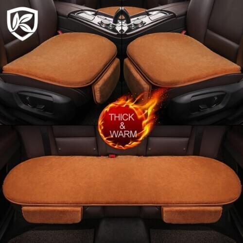 Karcle Warm Car Seat Cover set Universal Winter Plush Cushion Fur Material For Car Seat Protector Mat Car Interior Accessories