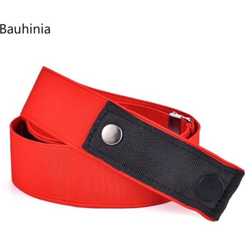 NEW 3.5cm Wide Male And Female Student Trend Jeans Belt Seamless Stretch Without Buckle All-match High-quality Elastic Belt