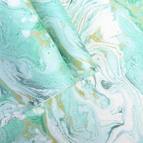 Nordic ins wind wallpaper green marble pattern living room bedroom dark clouds modern minimalist entrance office wallpaper