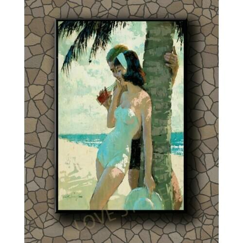 P049 Vintage Beautiful Pin-up Girl Classic Picture 165 Silk Fabric Poster Art Decor Indoor Painting Gift