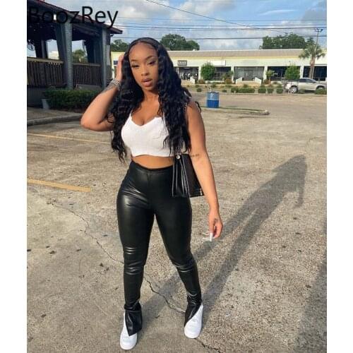 Женские кожаные брюки Pzhk China At AliExpress