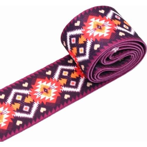 40mm Colorful Webbing Belt Ethnic Pattern Webbing Polyester Knapsack Strapping Bag Crafts Sewing Accessories for Bag Strap